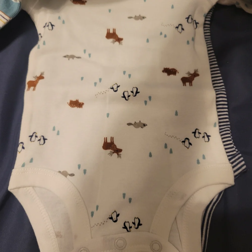 Carters Boys Long Sleeves Bodysuit Size 3Months Package Of 4brand New